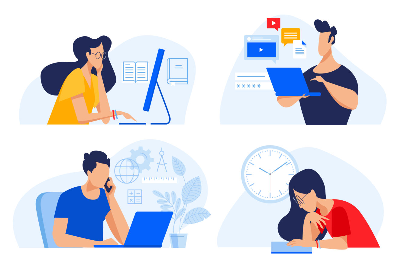 A photo shows how to get customer feedback through online surveys and phone calls.