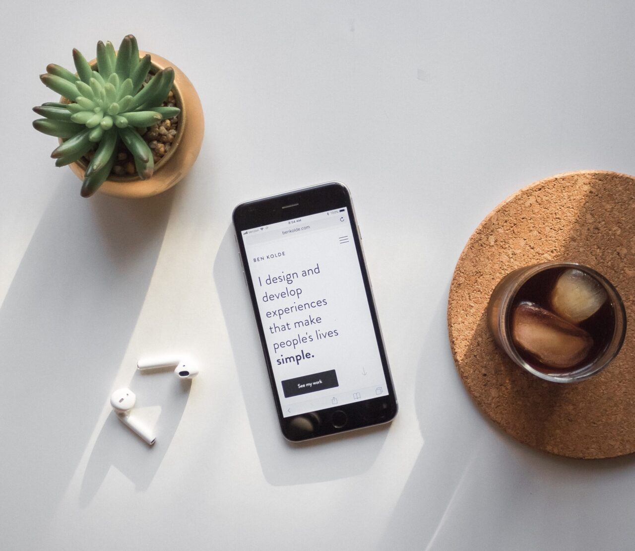 A minimalist arrangement of items shows simplicity is essential if you want to refine your user experience.