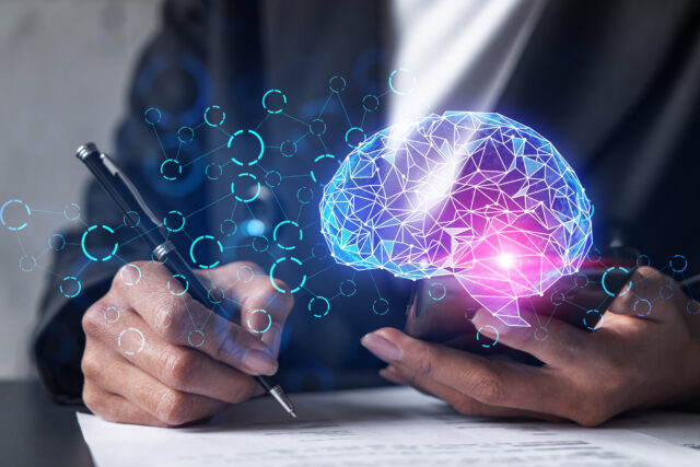 A person using a phone app for CX innovation