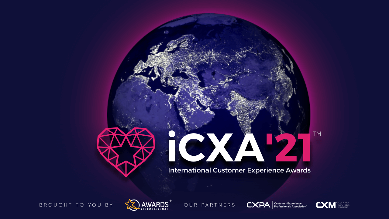 an image showing the planet of international customer experience awards
