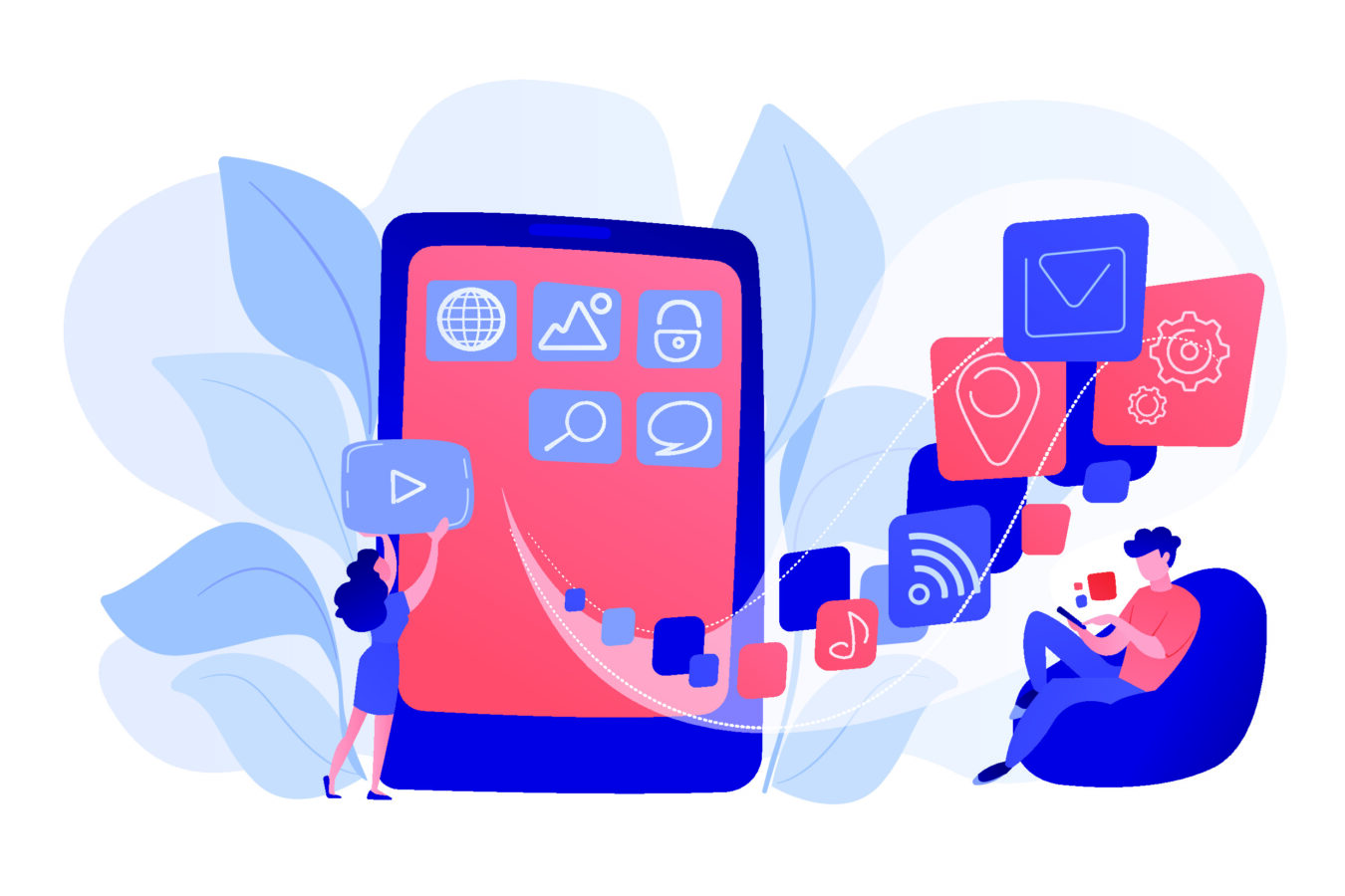 an illustrated image showing a marketing team measuring ad effectiveness