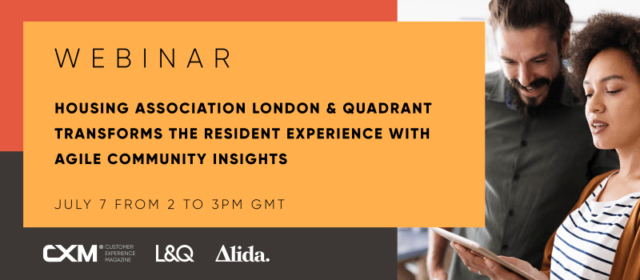 A banner shows detailed information about the webinar on the transformation of the resident experience.