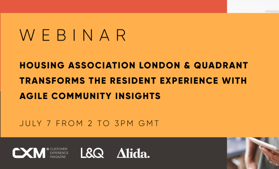 A banner shows detailed information about the webinar on the transformation of the resident experience.