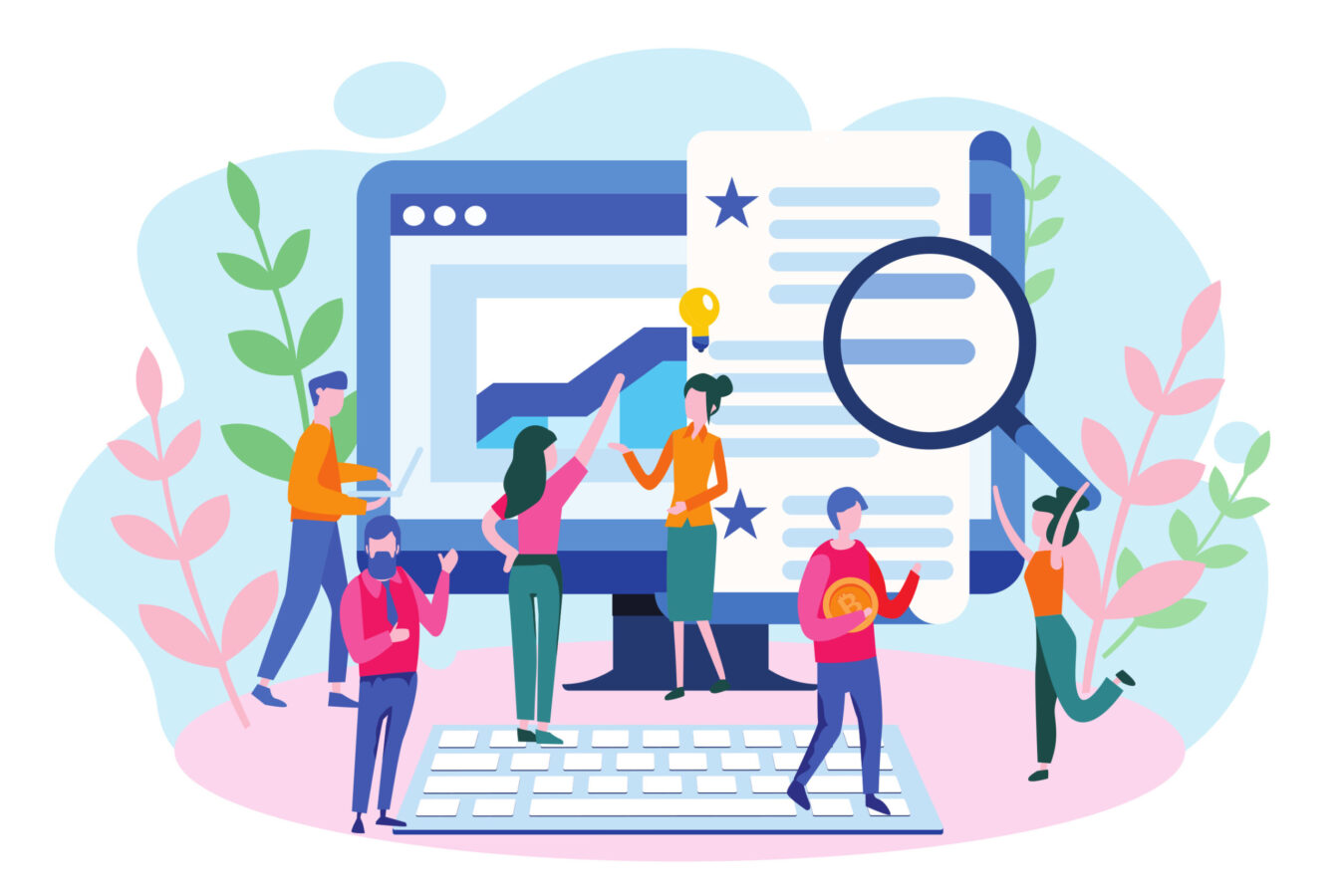 An illustrated photo shows people working to answer the question of what does CX mean.