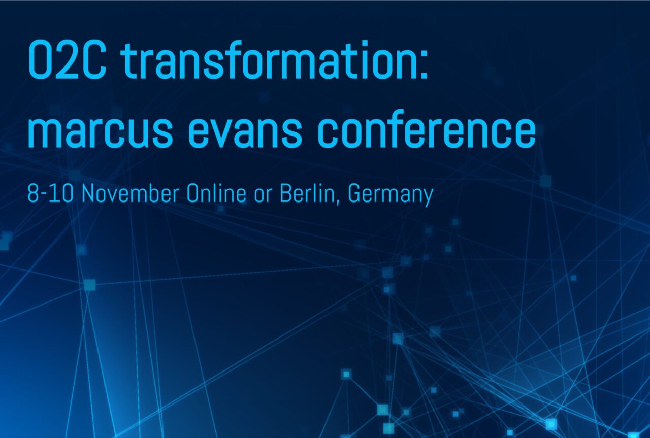 The photo shows the O2C conference headline.