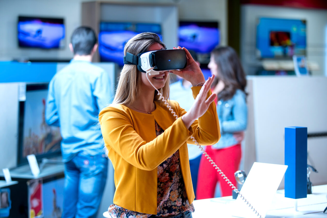 a customer experiencing modern retail concept