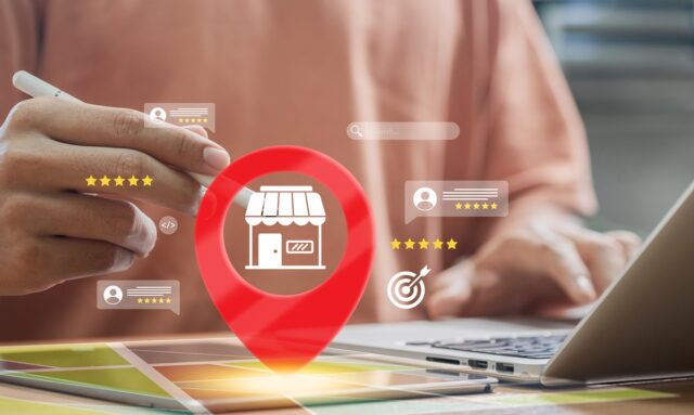 Image is showing local SEO strategies, to target local consumers.