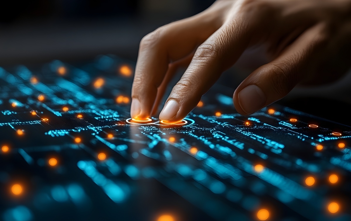 The image shows the importance of human touch in the AI world.